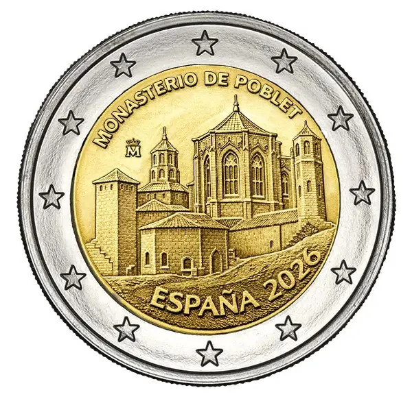 2 Euro Espagne 2026 - Monastère de Poblet