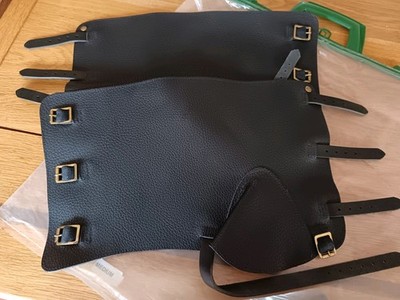 Sportliche Knöchelgamaschen. Schwarz. Größe M. Top Qualität. Englisches Leder