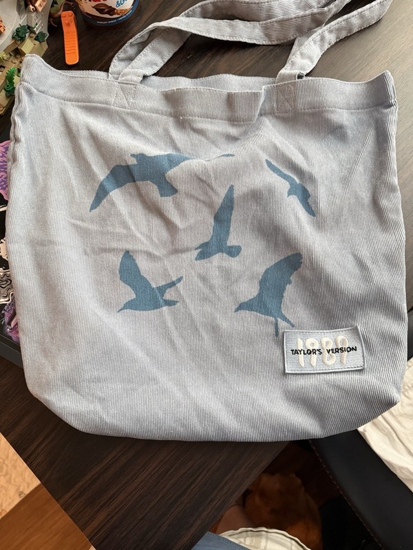 NEW TAYLOR SWIFT Official 1989 (Taylor's Version) Blue Corduroy Tote Bag Seagull