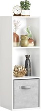 3 Cube Storage Organizer 3 Tier Stackable MDF Wood Bookcase Open Storage Display
