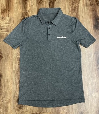 Lululemon x Ironman Metal Vent Tech Athletic Slim Fit Polo Shirt Men's S/M Gray