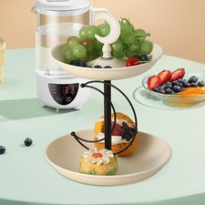 2 Tier Fruit Bowl Display Stand  Cupcake Stand Moon Shape Serving Platter Multi