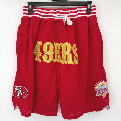 Just Don Basketball Shorts Mens L Red San Francisco 49ers Super Bowl XXIX Mesh