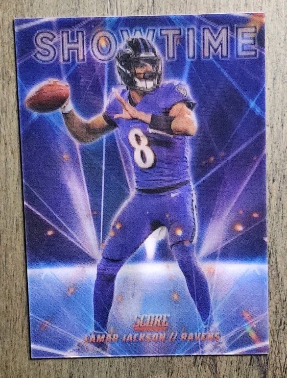 Lamar Jackson 2025 Score Showtime 3D Lenticular #12 Case Hit