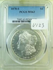 1878 S Morgan dollar PCGS MS63 *VAM 123 (old V47.2) engraved feather* EP