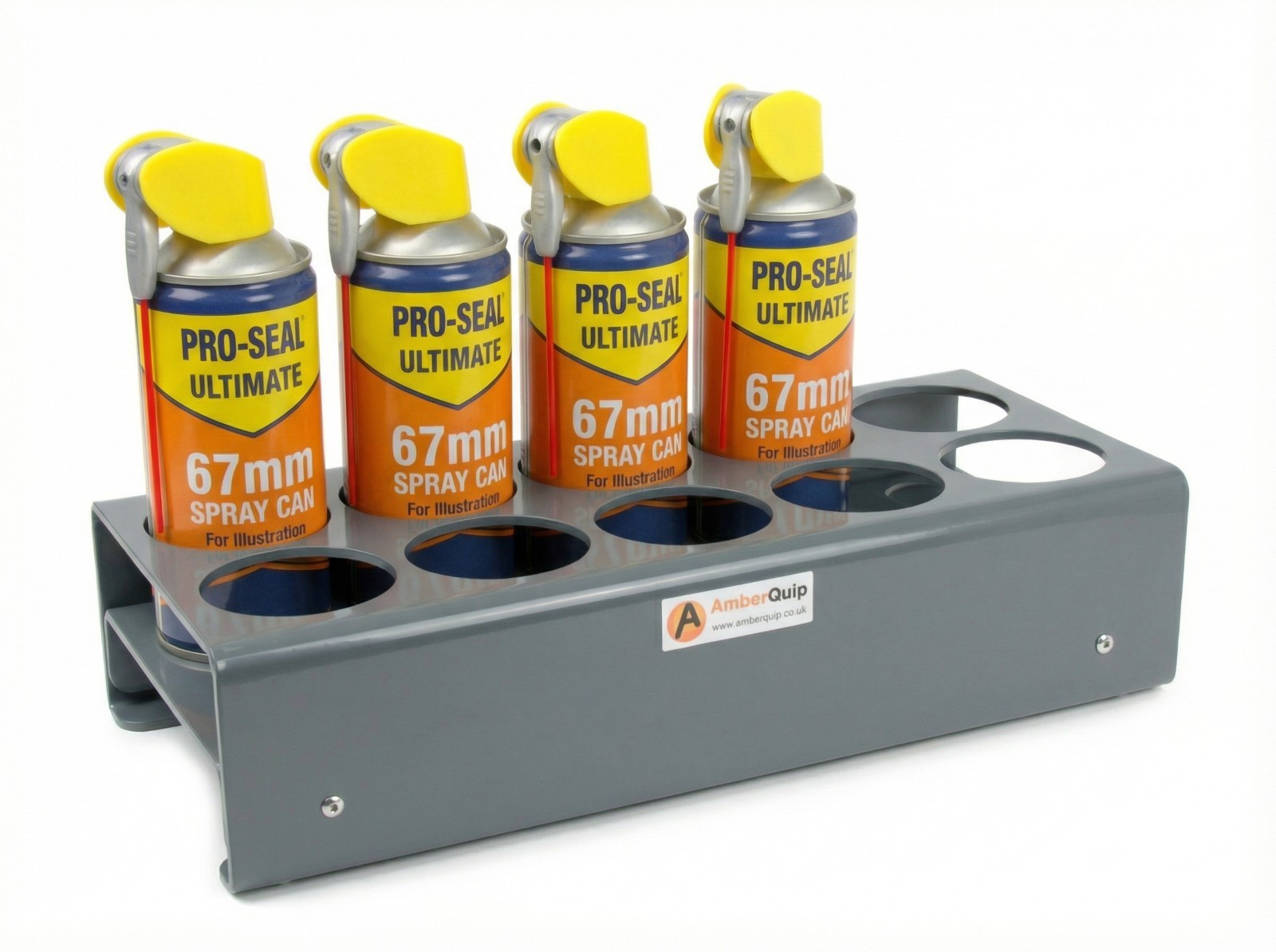 Spray Can Shelf Mount Holder. Aerosol Can Rack. Van Racking & Workshop Storage