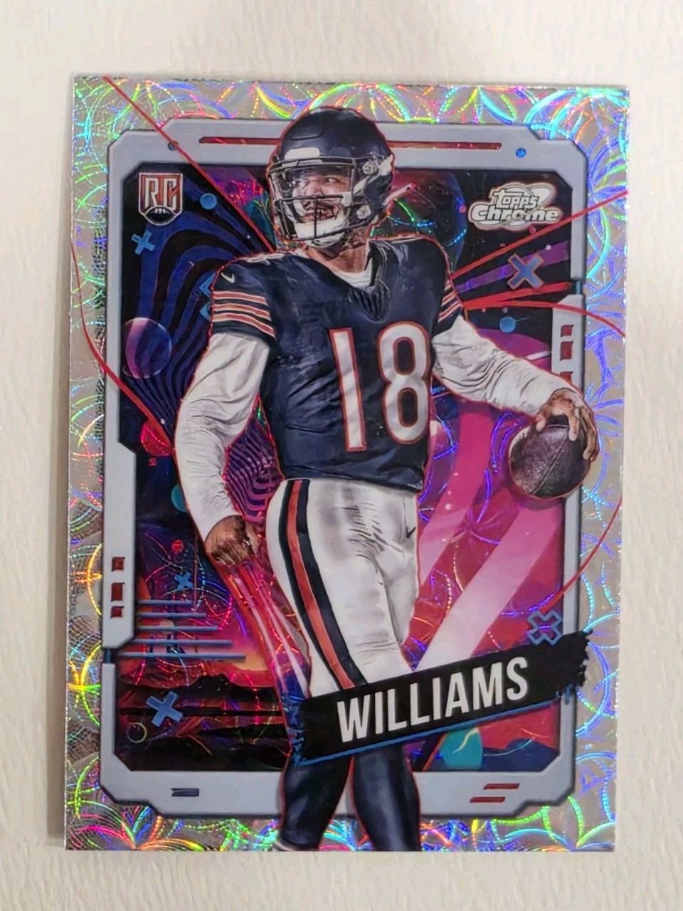 2024 Topps Chrome Cosmic #118 Caleb Williams Nucleus Refractor Case Hit SP Bears