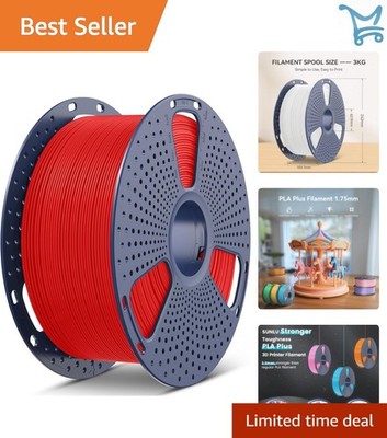 3D Printer Filament PLA Plus 3kg Bright Red Strong Durable for Big Projects