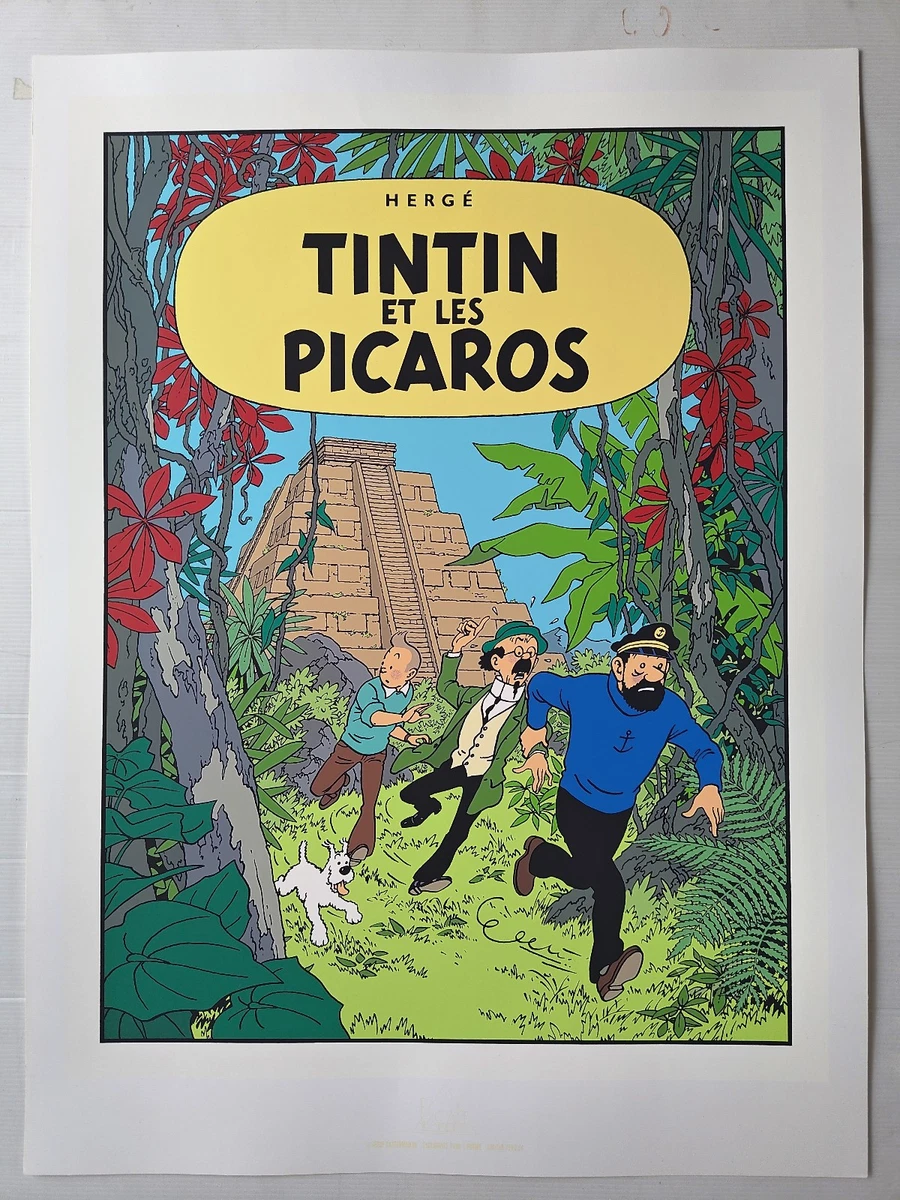 HERGÉ: TINTIN In Amerika, 3 Lithographien Ex Libris, 2010