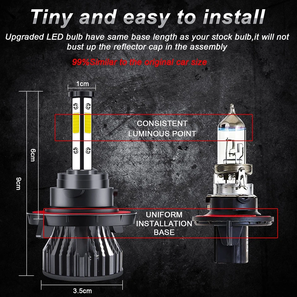 For 2004-2008 Ford F150 Headlights Assembly +LED Headlight Hi/Lo+Fog Light Bulbs - Image 4 of 4
