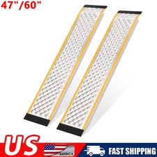 2PCS Aluminum Lawn Mower Ramps 47"/60" Shed Ramp Loading Ramps 880LBS Capacity