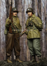 1/35 Resin Figure WWII US Infantry Winter Coat Unpainted Unassembled