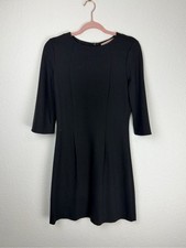 TwinSet Little Black Dress 3/4 Sleeve Fit and Flare 44/L