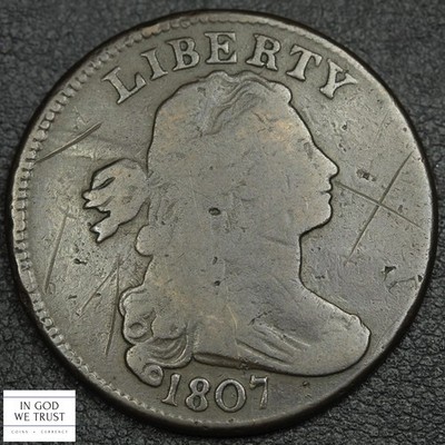 1807 COMET S-271 Draped Bust Copper Large Cent 1C
