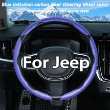 Black 3pcs Segmented Steering Wheel Cover For Jeep Compass Wrangler Cherokee