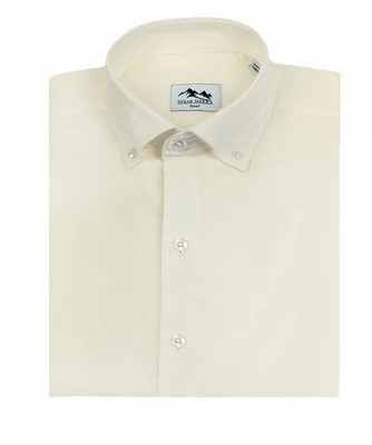 Wear Sierra Men Cotton Classic Off White Short Sleeve Button Down Shirt