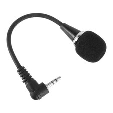 Flexible 3.5mm Mini Microphone Mic for PC Laptop Black Color