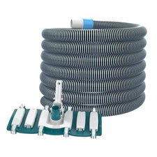 Professional 1-1/2-Inch x 30-Feet Swimming Pool Vacuum Hoses and Weighted Rot...