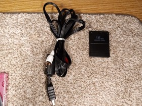 PlayStation 2 Slim SCPH-75001 Console W/ 1 Controller, 9 Games, 6 Memory - READ