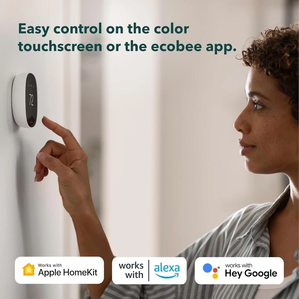 ecobee Smart Thermostat Essential - Energy Star Certified programmable White - Image 3 of 4