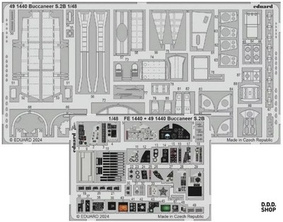 1/48 Buccaneer S.2B Fotoätzteile für Airfix Edu491440 Plastikmodell