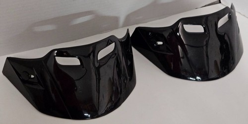 Lot 2 Black 3 Snap Motorcycle Helmet Visor Peak Open Face Retro Bill