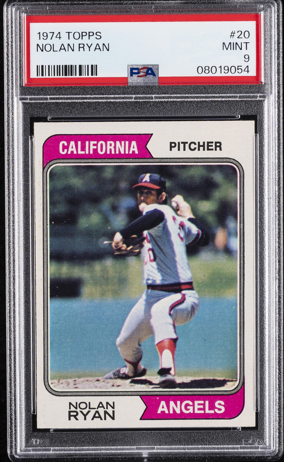 1974 TOPPS #20 NOLAN RYAN PSA 9