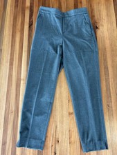 Banana Republic Hayden Tapered Pull On Dress Pants Charcoal Gray 4 Excellent