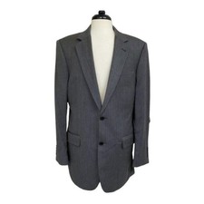 Jos A Bank Blazer Men s 41L Gray Pinstripe Two 2 Button Wool Suit Jacket
