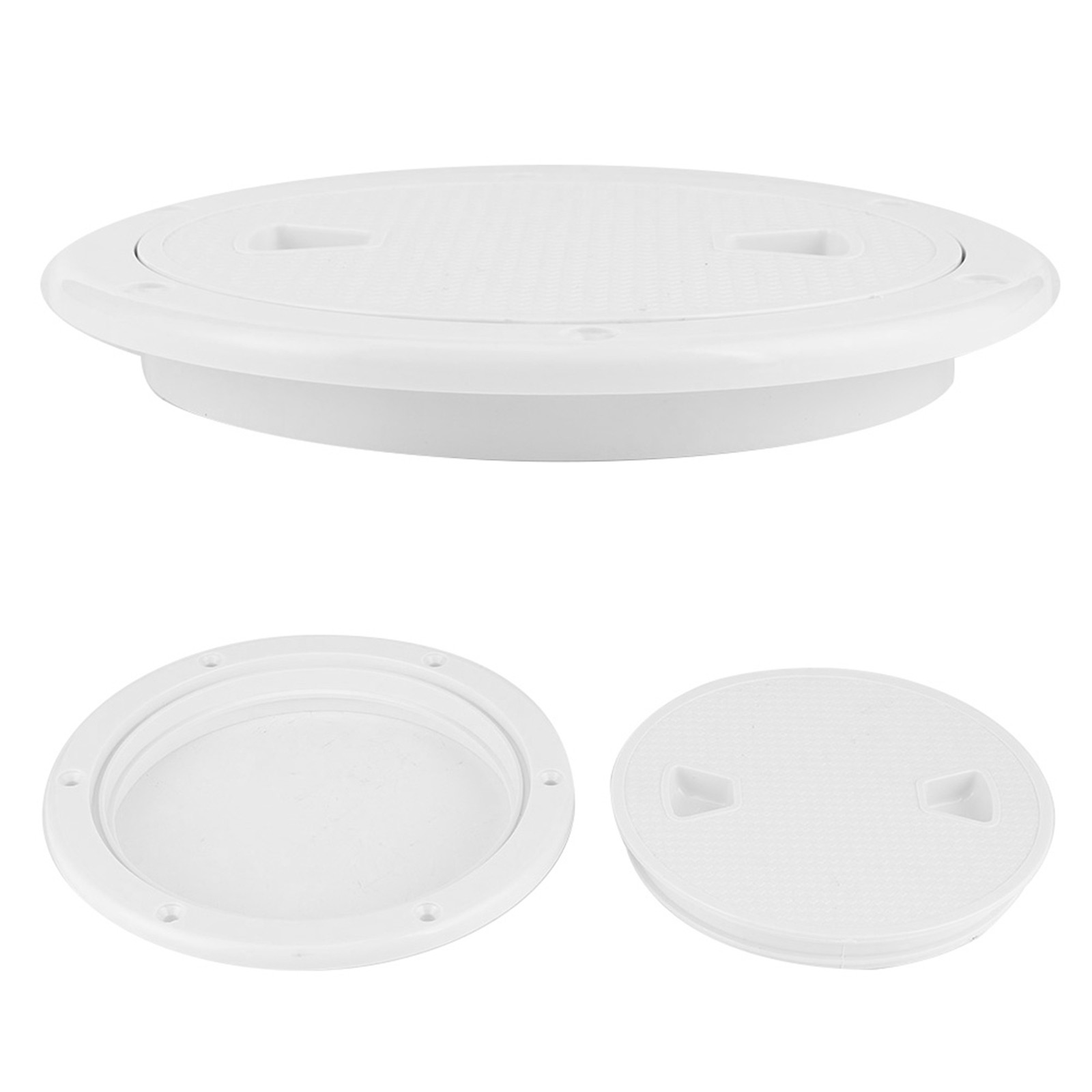 6in ABS Deck Plate White Round Anti UV Corrosion Resistant Boat Inspection