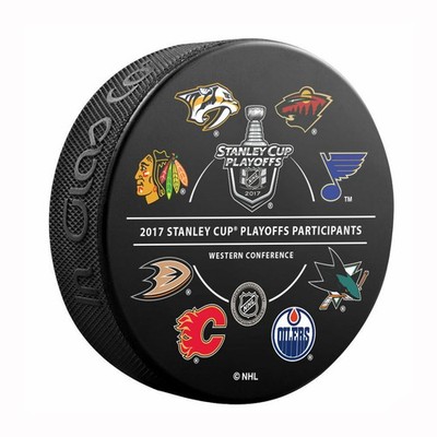 2017 Stanley Cup Playoffs Participants Eastern Western Double Sided NHL Puck