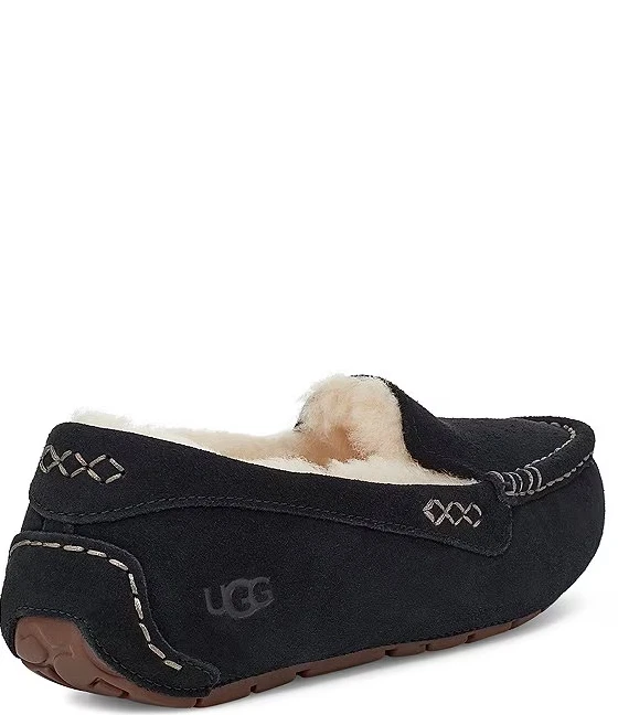 LO ÚLTIMO UGG MUJER Ansley Zapatillas Mocasín Forradas de Lana Gamuza Resistentes al Agua, Negras Foto 3 de 4