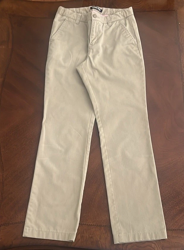 Pantalones de uniforme escolar Lands' End azul marino caqui para niña 16 S ajustados, ins 28,5" cintura ajustable Foto 2 de 4