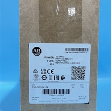 25B-D010N104 /A Allen-Bradley Embedded EtherNet/IP PowerFlex 525 AC Drive 1PCS