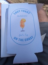 Pop Nordic Beach Bachelorette Party Favor Can Coolers Last Toast on the Coast 12