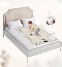 Cotton Grounding Blanket Bed Mat Earth Connected Pad Improve Sleep 35x50 Beige