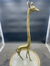 Vintage Large 18.5” Brass Giraffe Figurine, Made In India