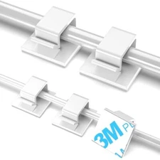 100 Pcs Self Adhesive Cable Clips Wall Wire Holder Cord Management for Extension