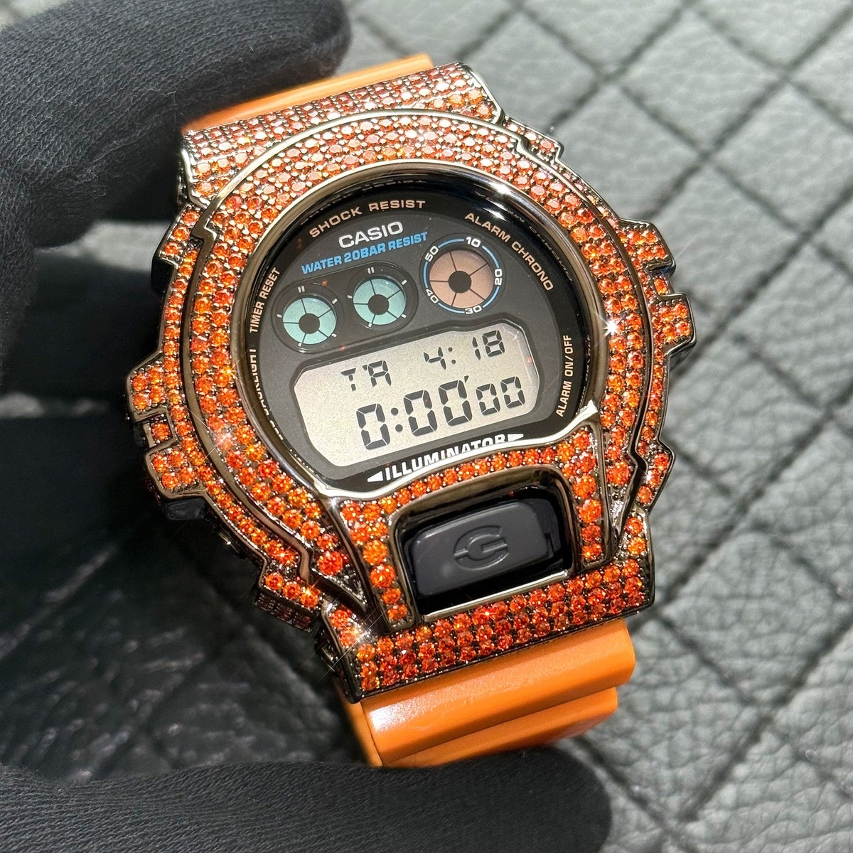 Casio G-SHOCK DW-6900 50mm Black Resin Case and Strap, Men's