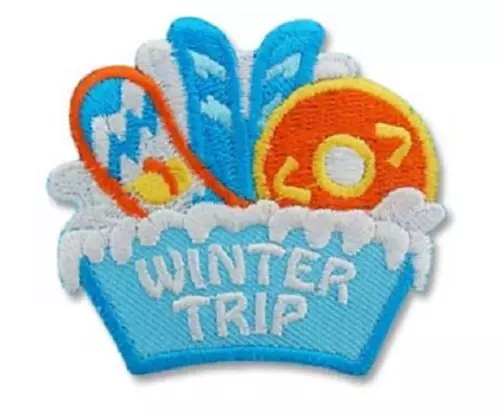 Girl Boy Cub Snow WINTER TRIP Fun Patches Badges SCOUTS GUIDE vacation Ski Board