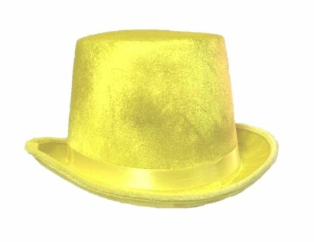 Bright Neon Yellow Adult Top Hat 