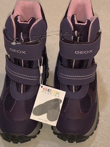 GEOX Respira Waterproof Boots Girls Dual Straps Purple Pink Size 29 US 11 NWT - Picture 5 of 12