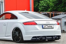 Gefräster Heckansatz Heckdiffusor aus ABS passend für Audi TT 8S mit S-Line