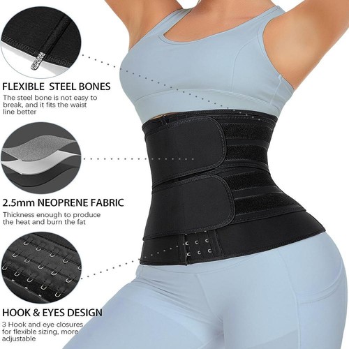 Cinturón Entrenador de Cintura Faja de Vientre Fitness Sauna Sudor Corsé Modelador de Cuerpo para Hombres - Imagen 8 de 18