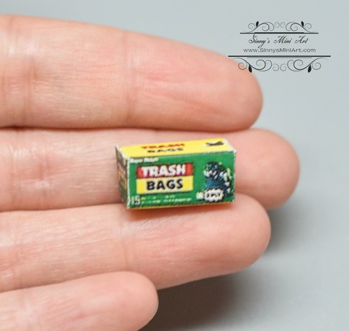 1:12 Dollhouse Miniature Trash Bag Box HRM 55062 - Picture 2 of 2