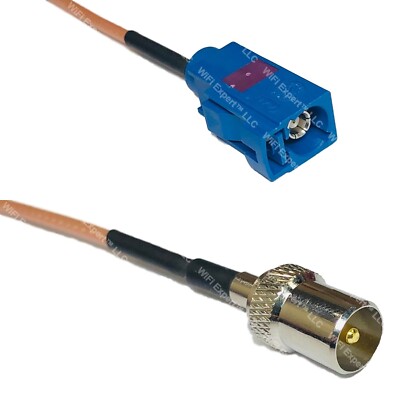 RG316 Fakra C Female to DVB TV Pal Male RF Cable Rapid-SHIP LOT