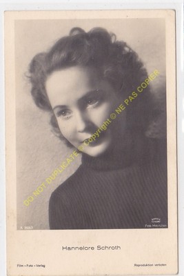 RPPC STAR HANNELORE SCHROTH Photo HAENCHEN BAVARIA FILM ART