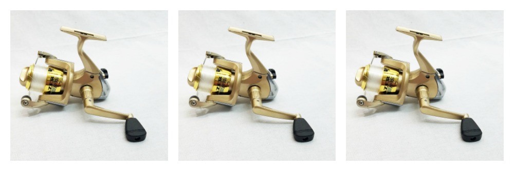 3 HT LAZER LZF-30G GOLD REEL FOR CRAPPIE POLE, 2BB, SET OF 3 REELS