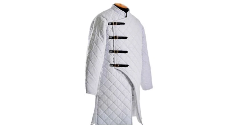 Nuevo Abrigo Chaqueta Acolchado Gambesón Grueso Acolchado Chaqueta Aketon SCA Larp Gambeson Foto 2 de 4