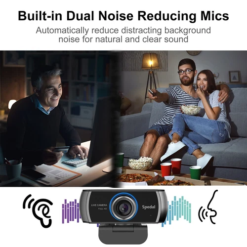 4k/1080p Webcam Streaming with Microphone for Desktop Computer Software USB LOT